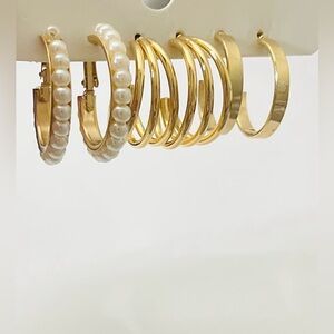 Gold Hoop Earring Set